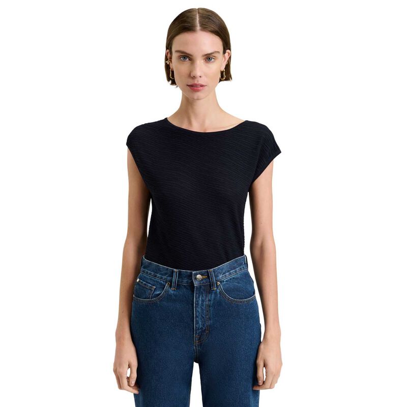 Veronika Maine Asymmetric Wavy Ottoman Knit image number 4